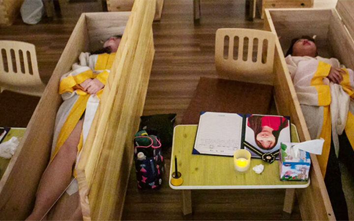 Dél-Korea, élő temetés